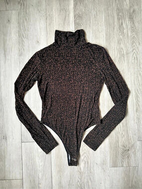 Double Zero Animal Print Long Sleeve Bodysuit